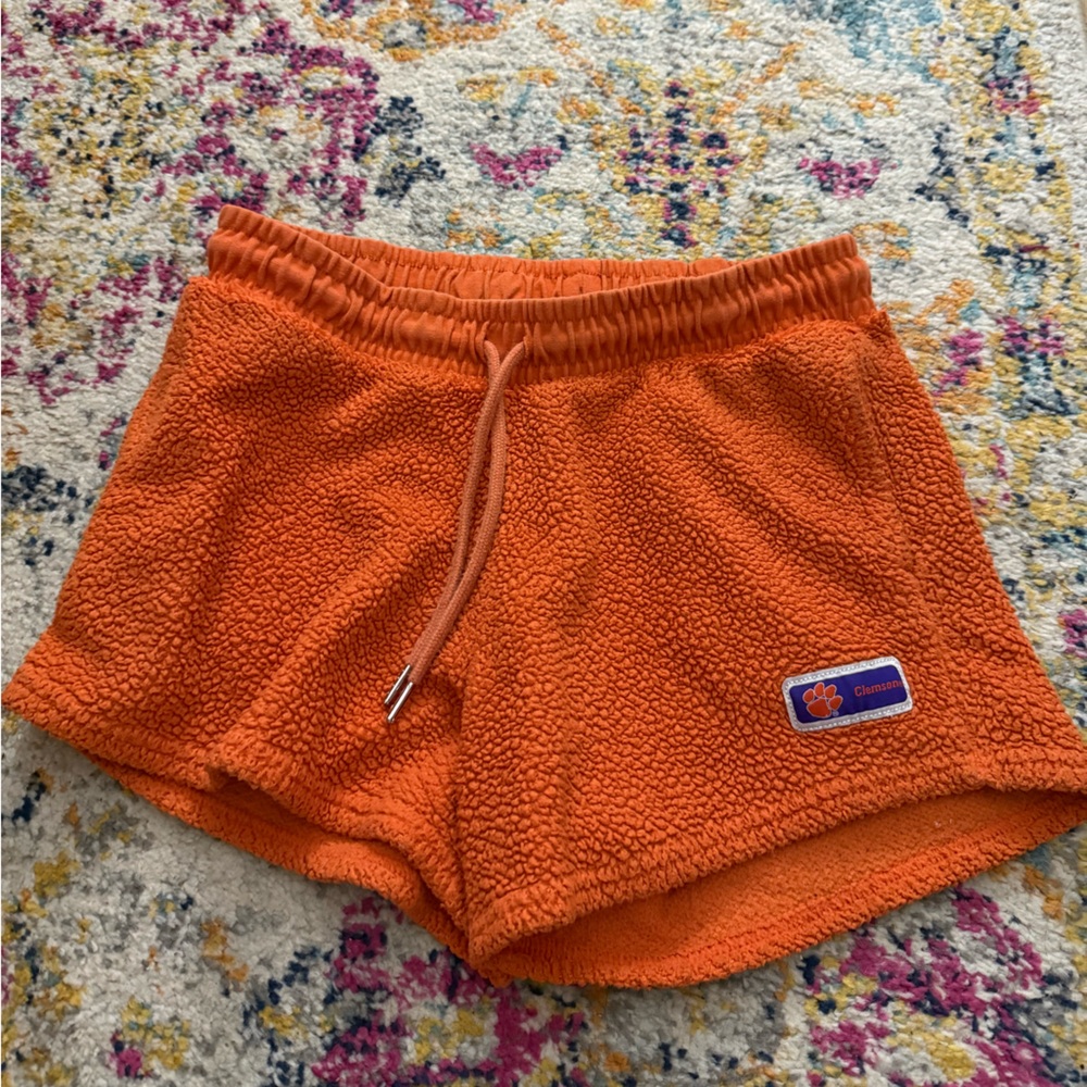 Athletic Vibrant Orange Fleece Shorts
